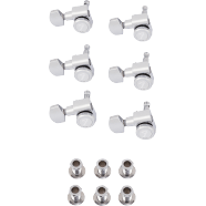 Fender Locking Strat®/Tele® Staggered Tuning Machines, Left-Handed Polished Chrome (6)