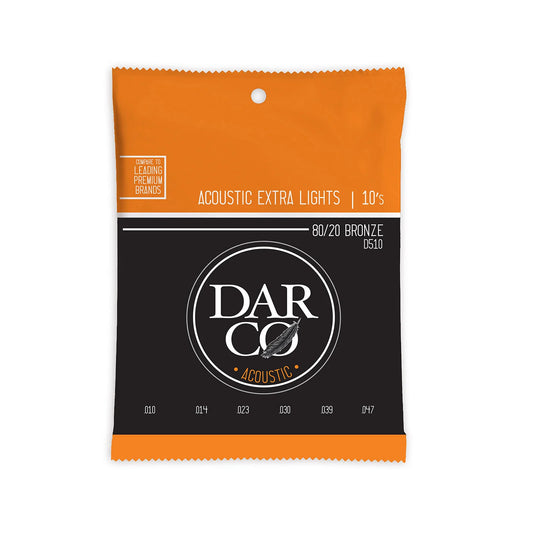 Darco Acoustic 80/20 Bronze Strings Extra Light 10s