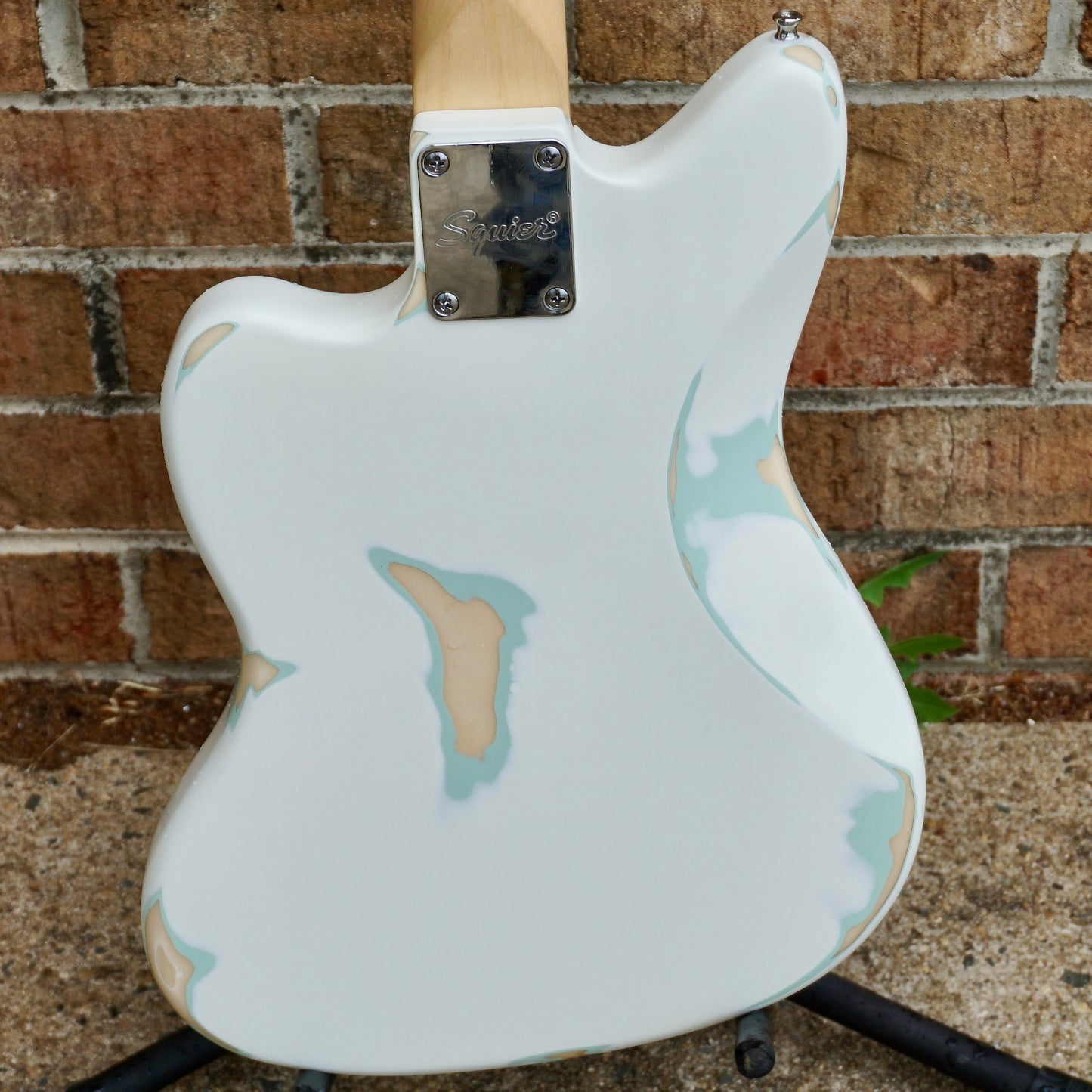 Fender Squier Mini Jazzmaster HH Maple Fingerboard Olympic White Relic
