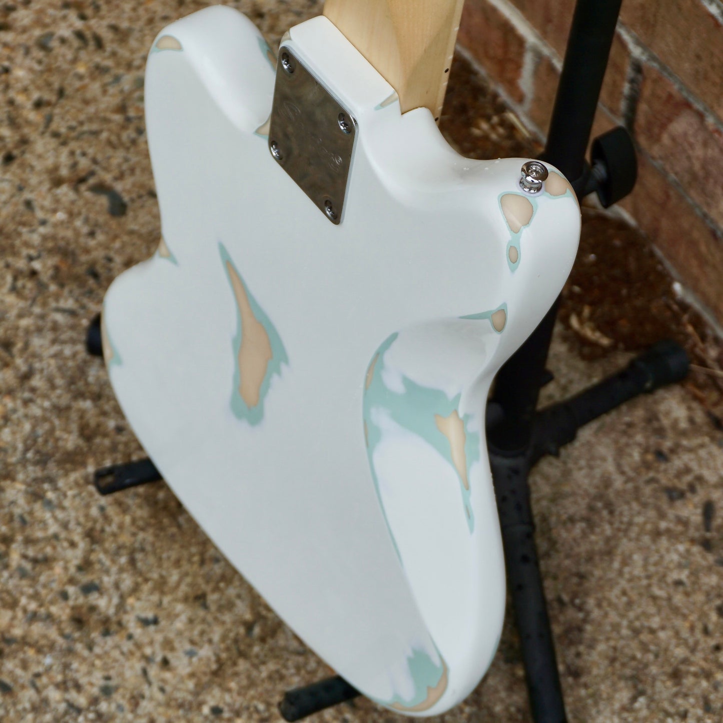 Fender Squier Mini Jazzmaster HH Maple Fingerboard Olympic White Relic