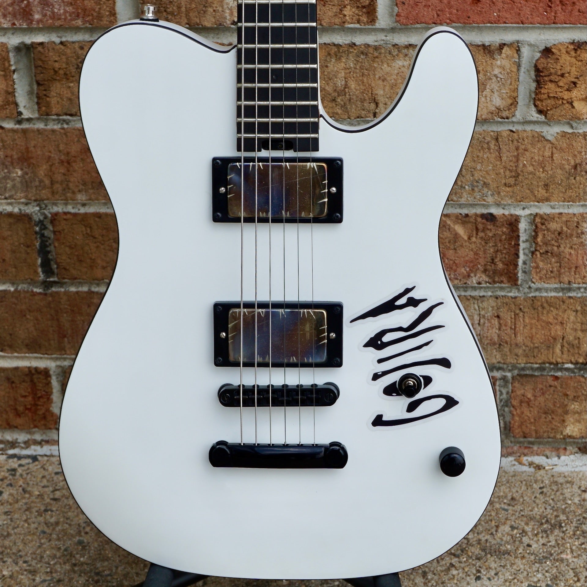 Charvel Joe Duplantier Signature Pro-Mod San Dimas Style 2 HH Ebony  Fingerboard Satin White W/ Bare Knuckle Juggernaut’s