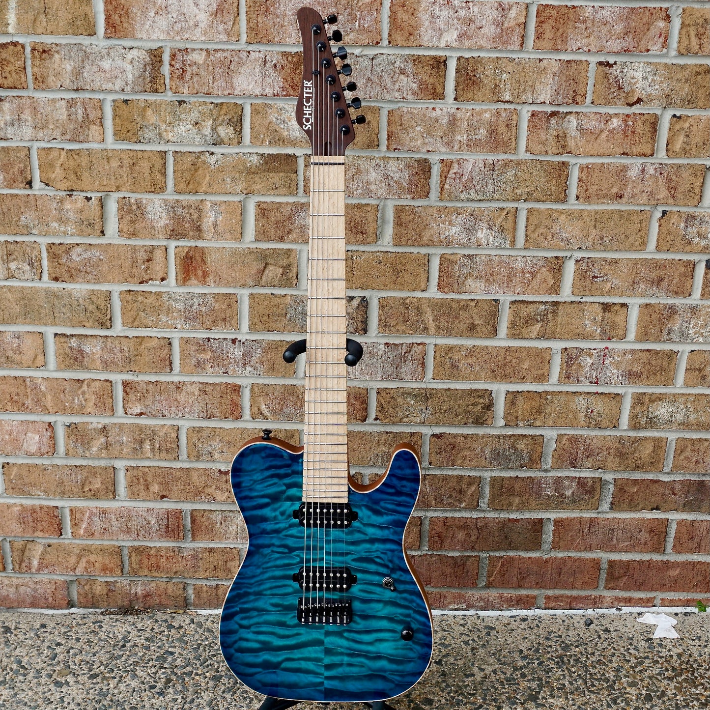Schecter PT-7 Aqua Burst w/ Bare Knuckle Polymath Pups
