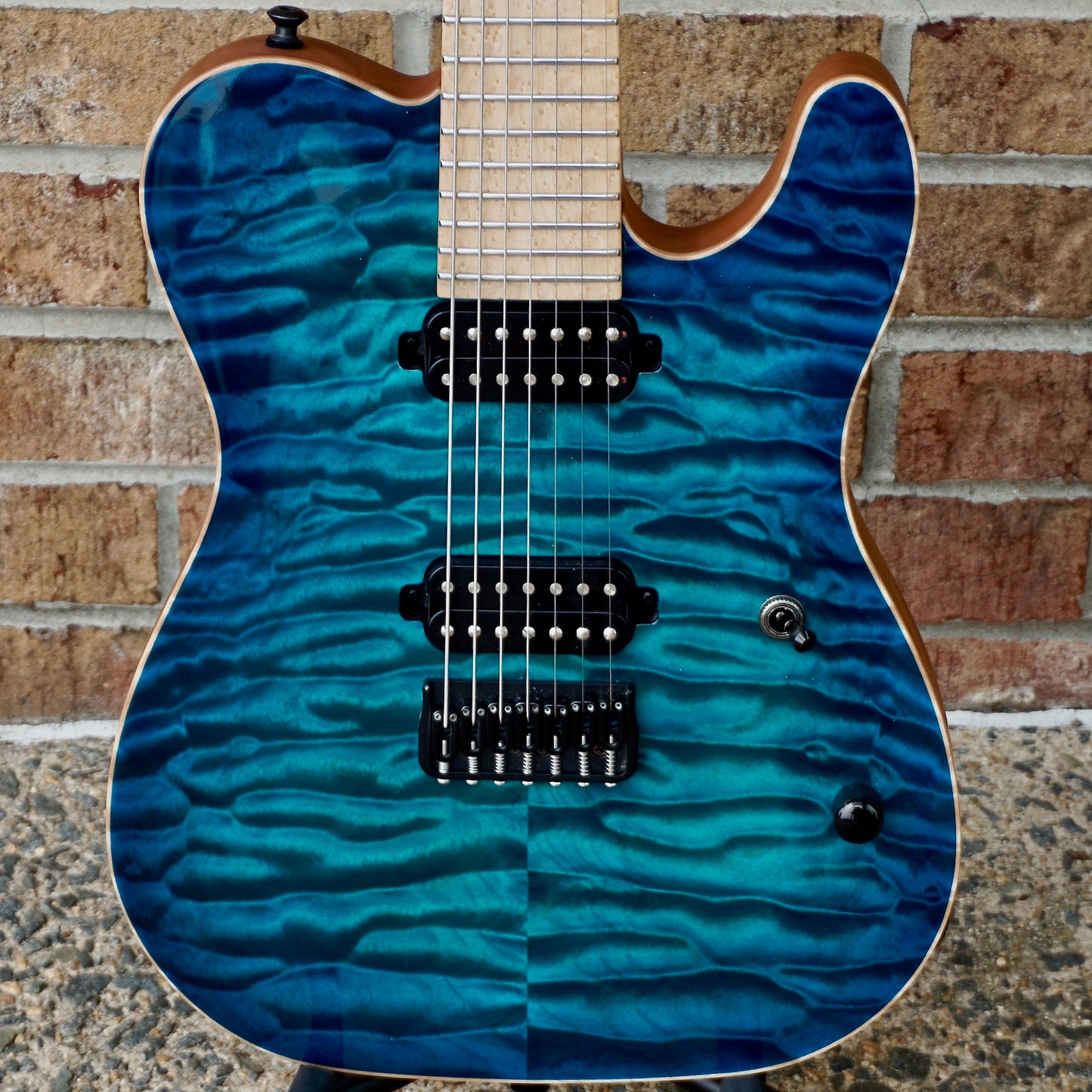 Schecter PT-7 Aqua Burst w/ Bare Knuckle Polymath Pups
