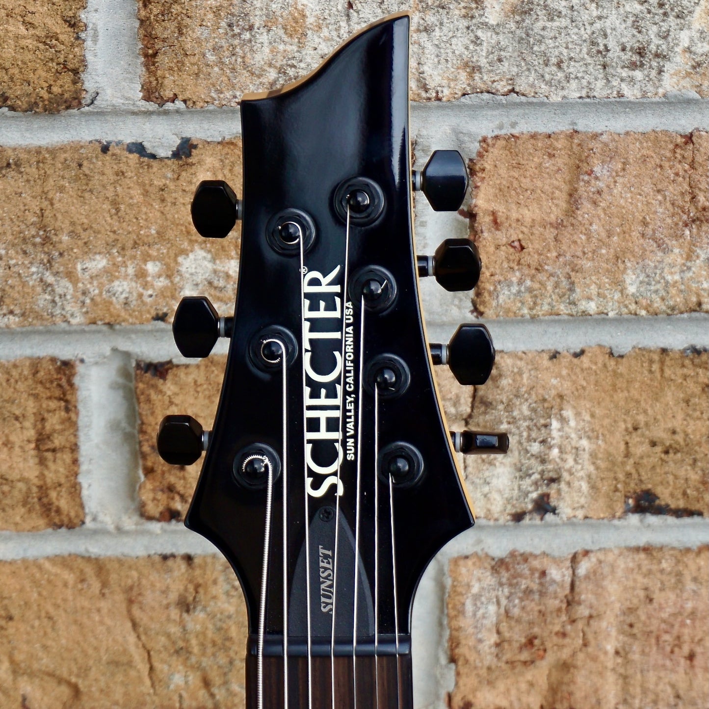 Schecter USA Sunset Classic-II 7 String Black Ocean w/ Apocalypse Pups