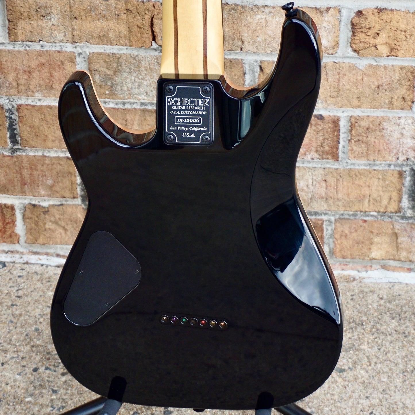 Schecter USA Sunset Classic-II 7 String Black Ocean w/ Apocalypse Pups