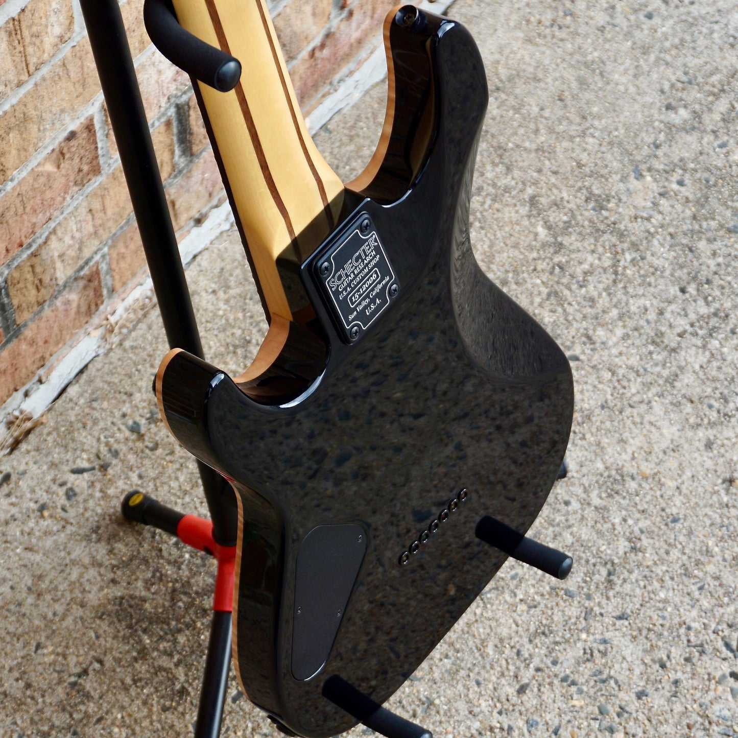 Schecter USA Sunset Classic-II 7 String Black Ocean w/ Apocalypse Pups