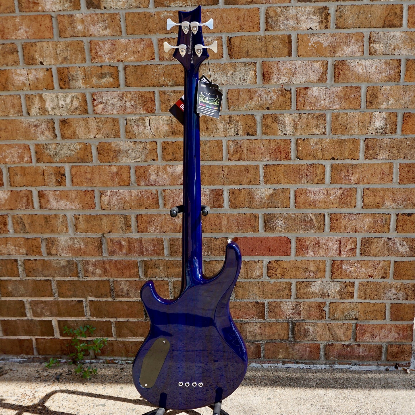 PRS SE Kingfisher Bass Faded Blue Wrap Around Burst
