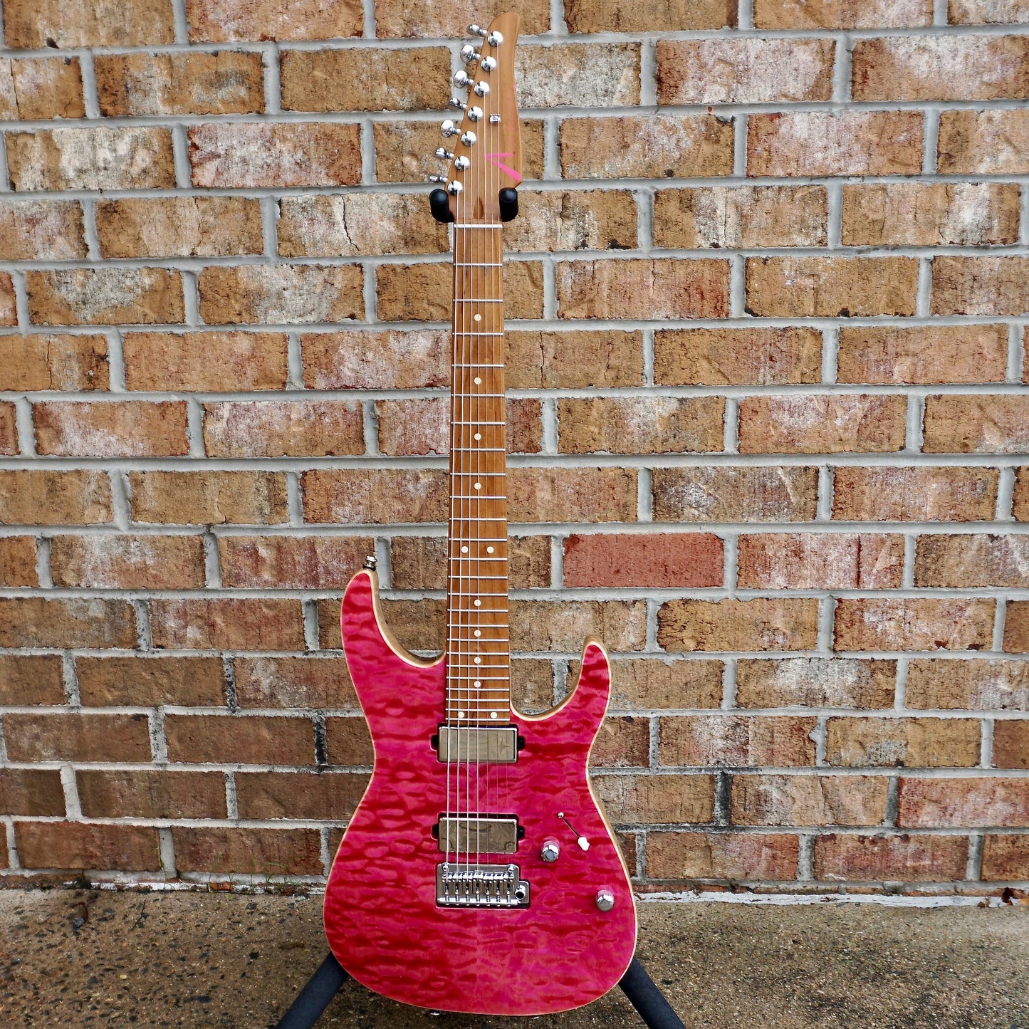 Tom Anderson Angel 7 String Transparent Pink w/ Binding