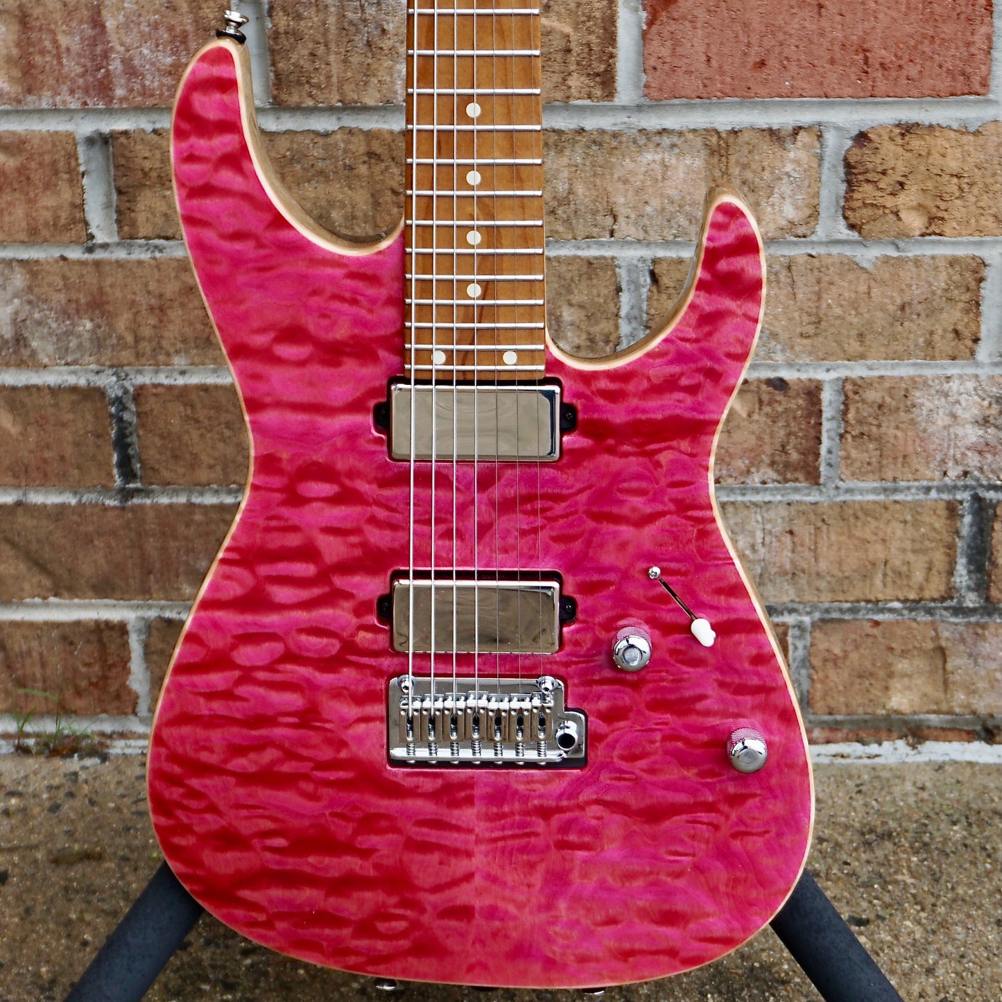 Tom Anderson Angel 7 String Transparent Pink w/ Binding