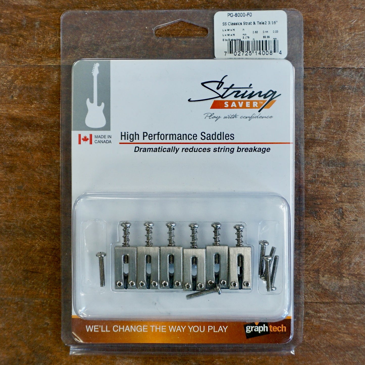 Graphtech SS Classic Strat & Tele 3/16" Saddles PG-8000-F0