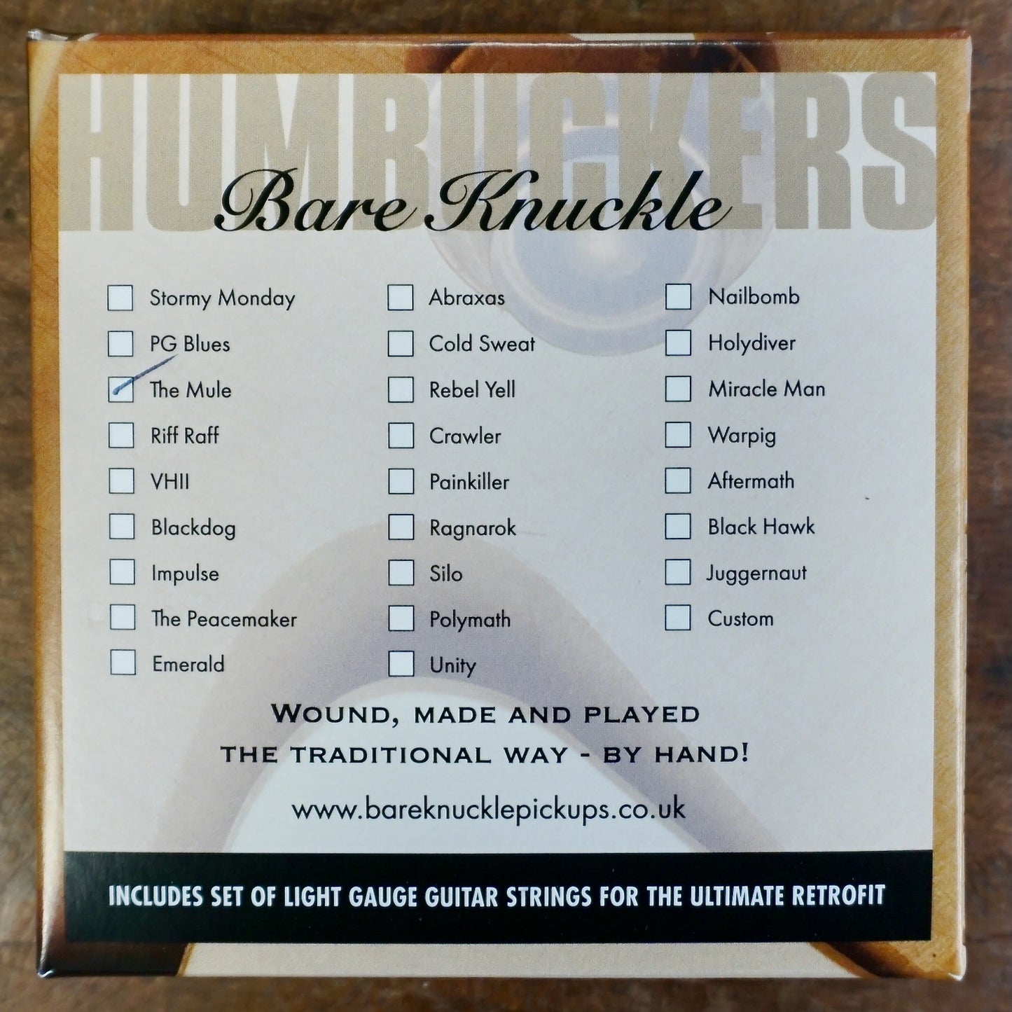 Bare Knuckle The Mule Humbucker Set Zebra Aged Gold Radiator