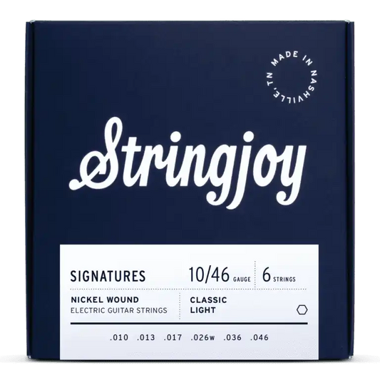 Stringjoy 10-46 Classic Light Gauge Signatures - Nickel Wound Electric Guitar Strings
