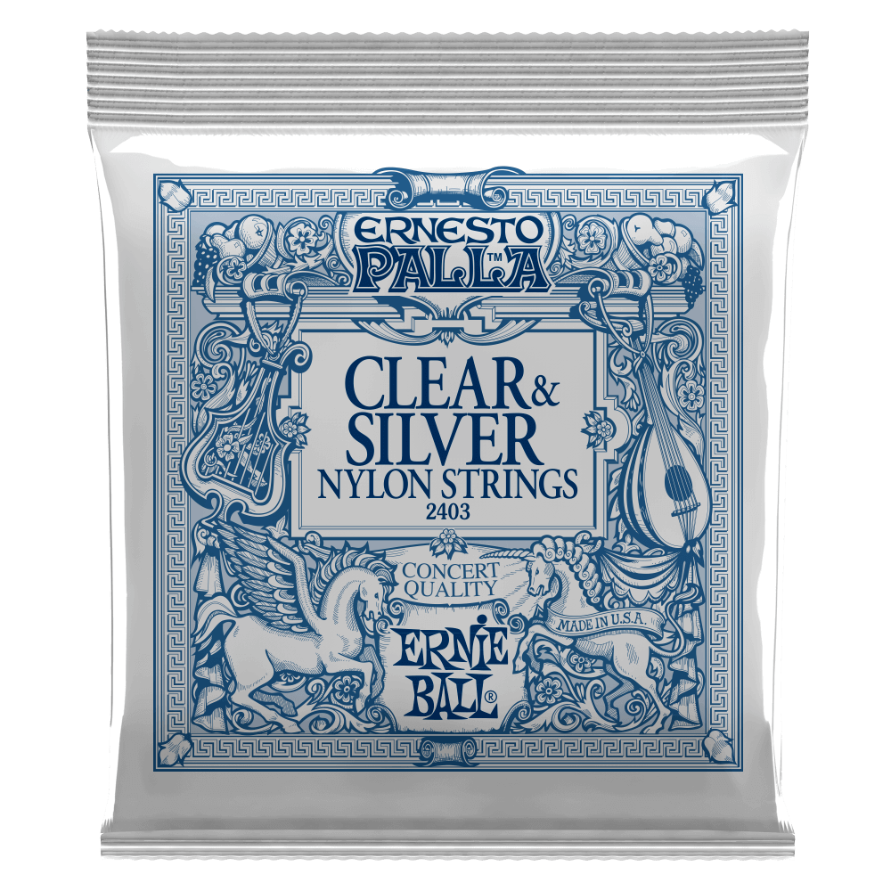 Ernie Ball Ernesto Palla Nylon Classical Guitar Strings Clear & Silver