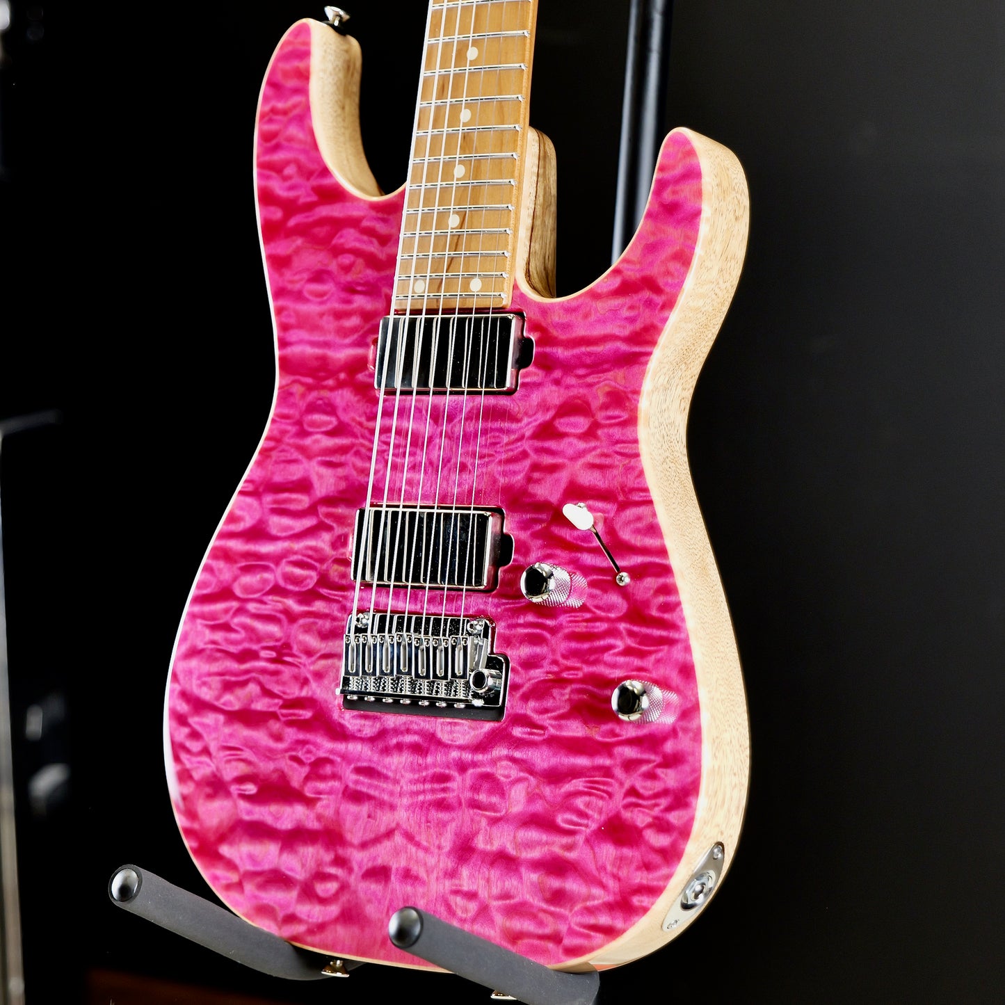 Tom Anderson Angel 7 String Transparent Pink w/ Binding