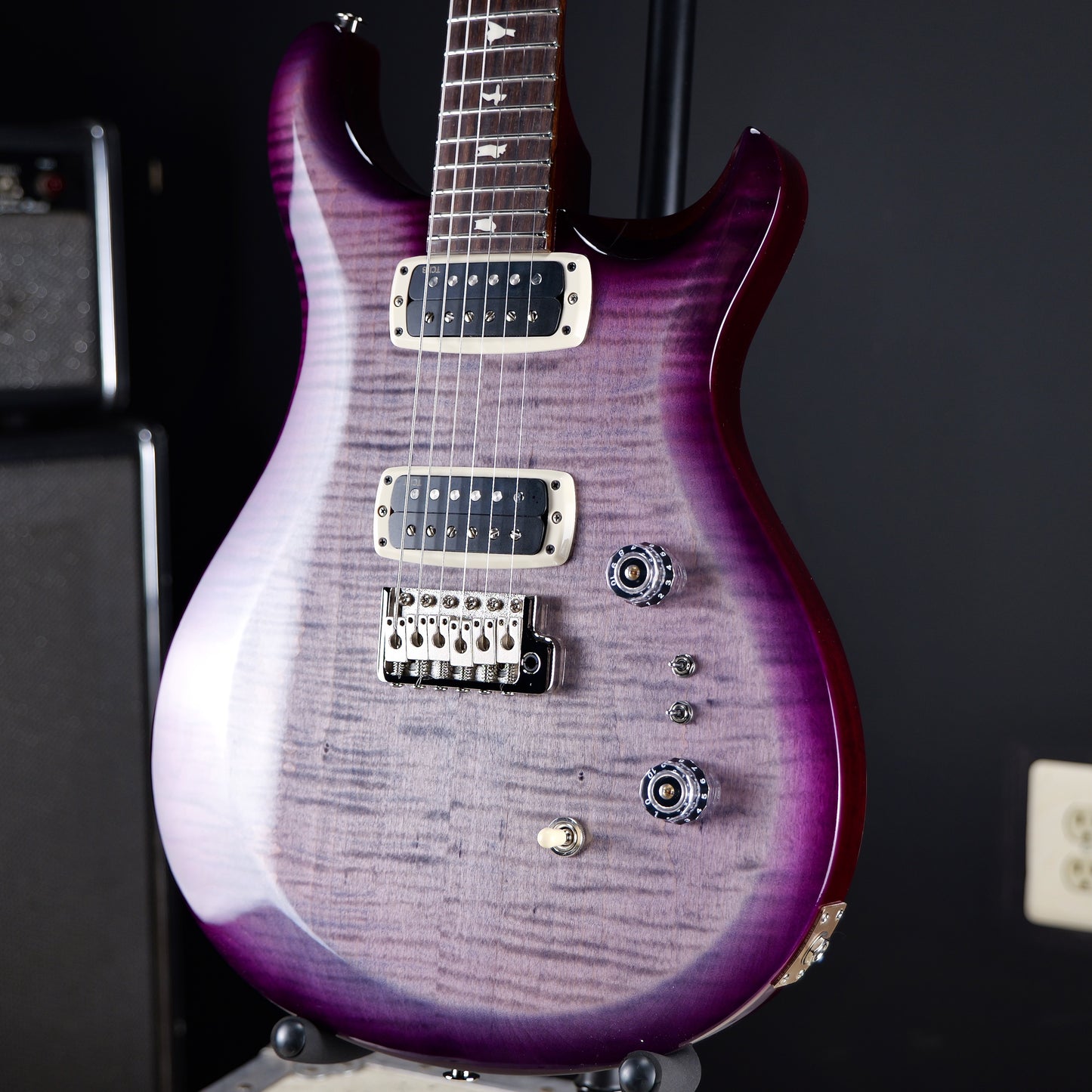 PRS S2 Custom 24-08 Faded Gray Black Purple Burst