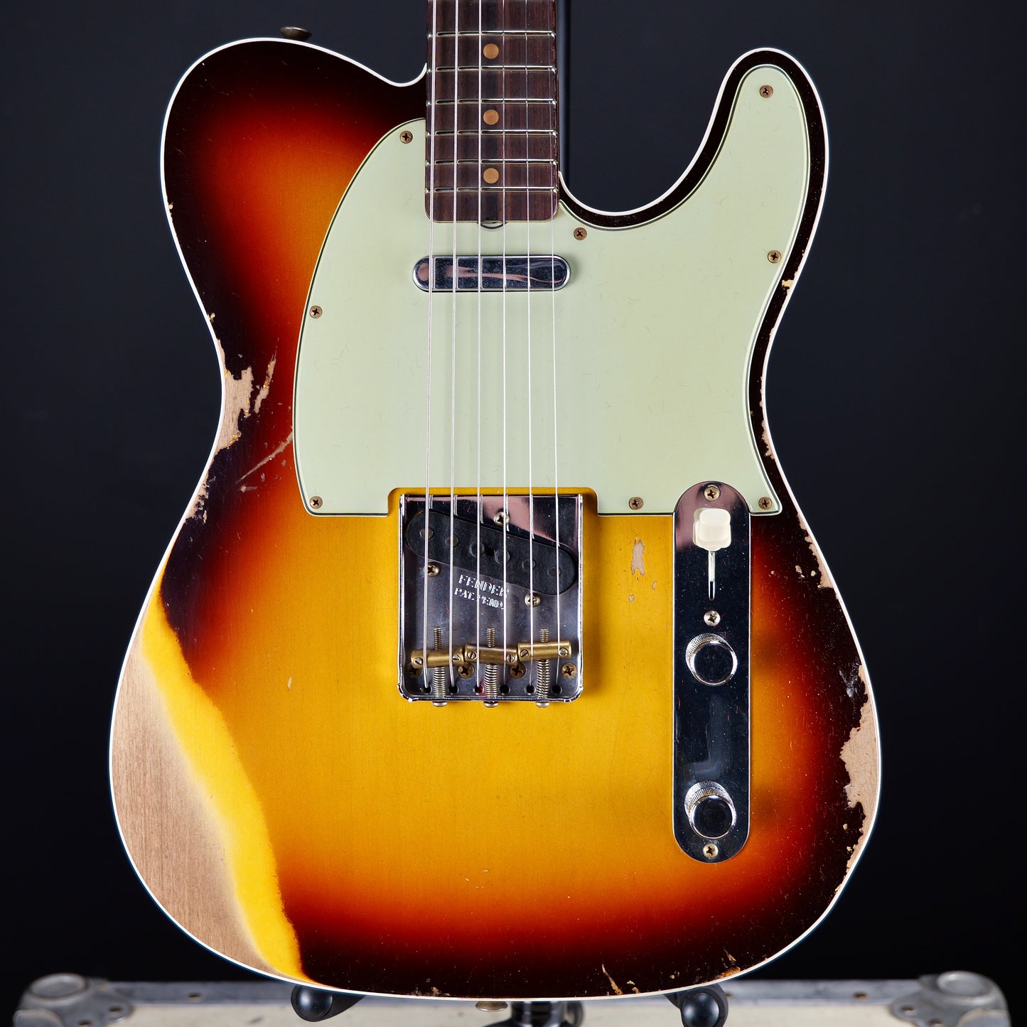 Fender 1960 Telecaster Custom Heavy Relic 3A Rosewood Fingerboard Super Faded Aged Chocolate 3-Color Sunburst