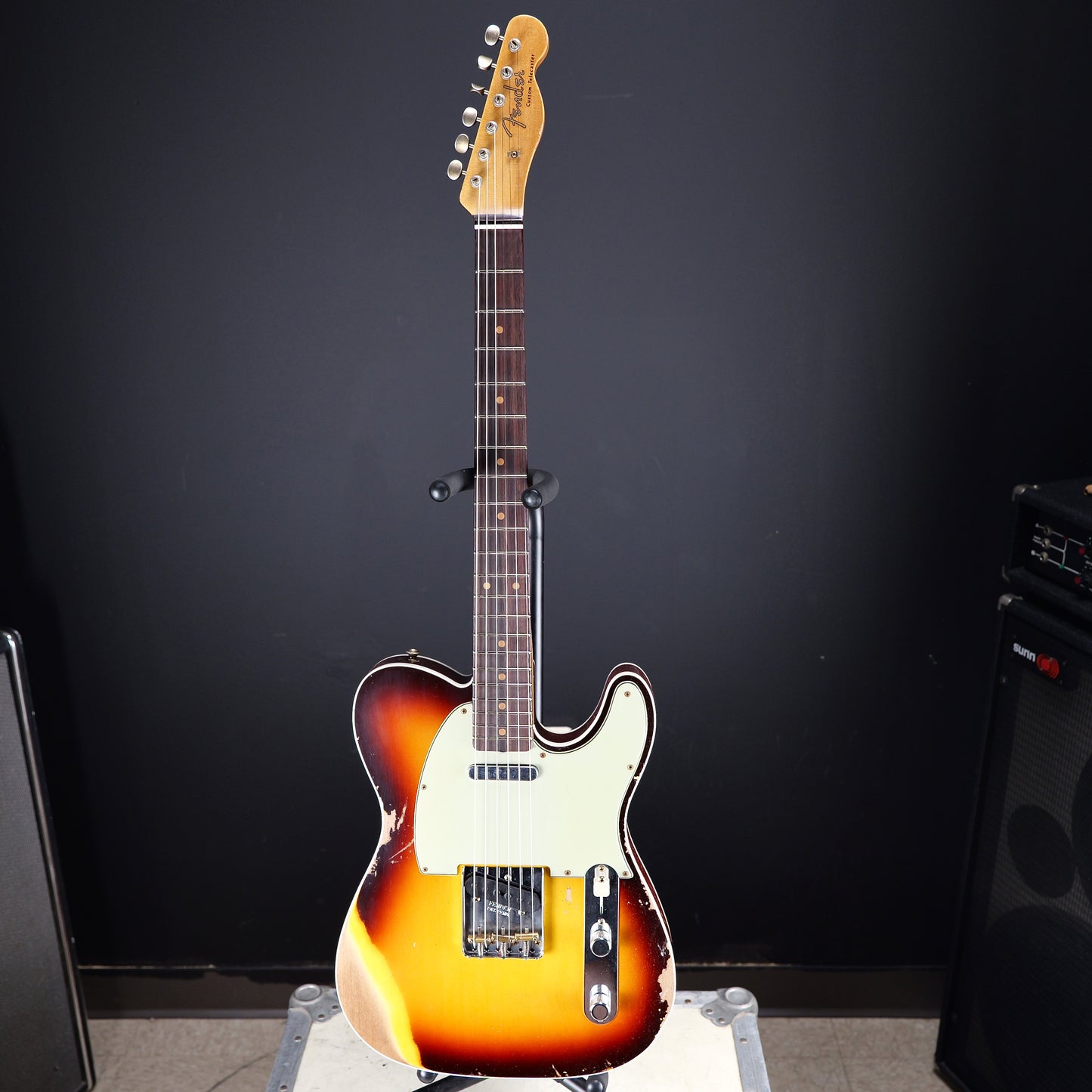 Fender 1960 Telecaster Custom Heavy Relic 3A Rosewood Fingerboard Super Faded Aged Chocolate 3-Color Sunburst