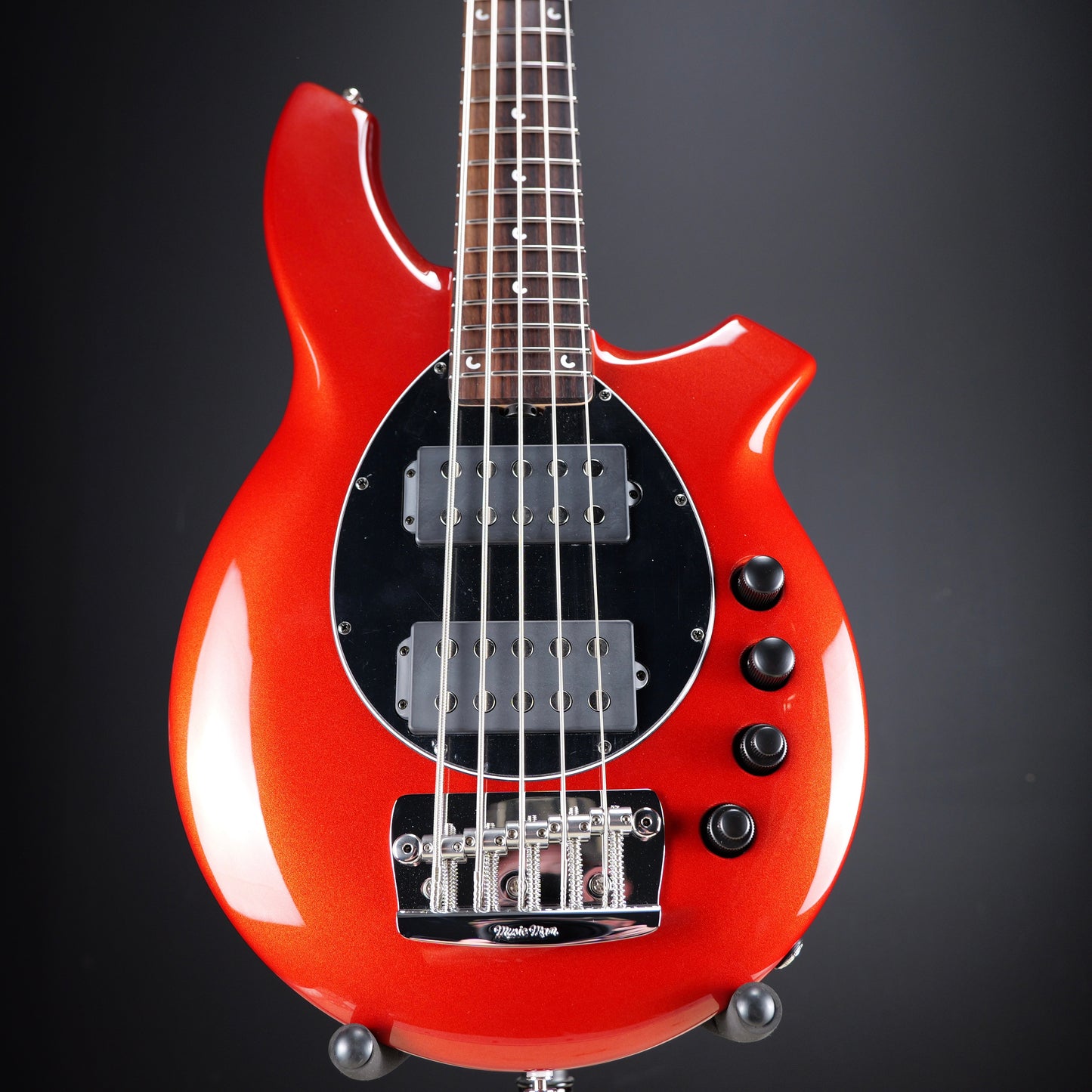 Ernie Ball Music Man Bongo 5HH Electric Bass Guitar - Blood Orange