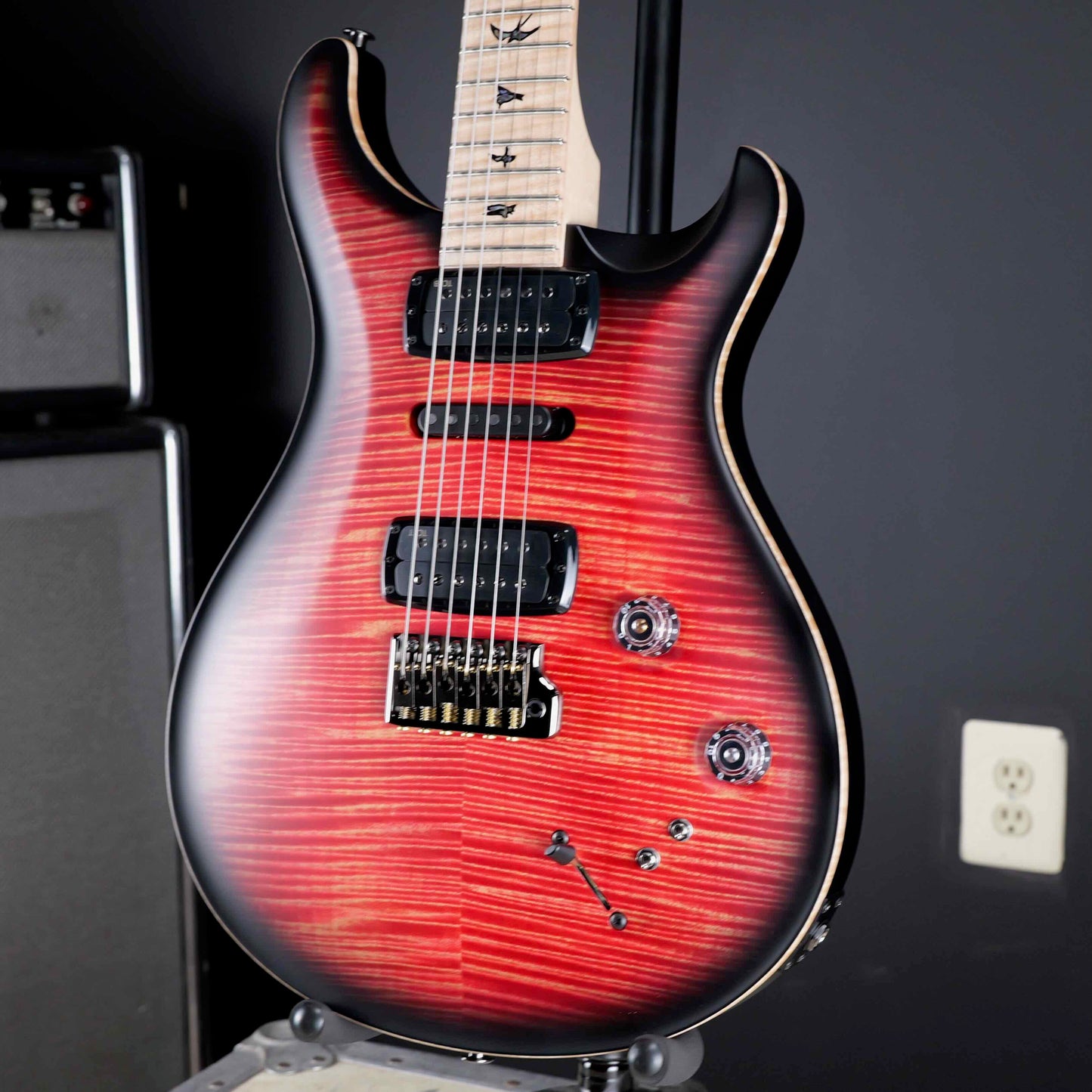 PRS Wood Library Modern Eagle V Blood Orange Smokeburst 10 Top Satin
