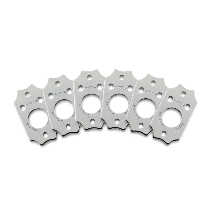 Graph Tech InvisoMatch Plates for Ratio Tuners, Gibson-Style Two Screw hole (set of 6) Chrome