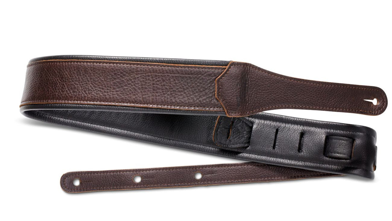 Taylor Koa Plus Strap Leather Black Stitching