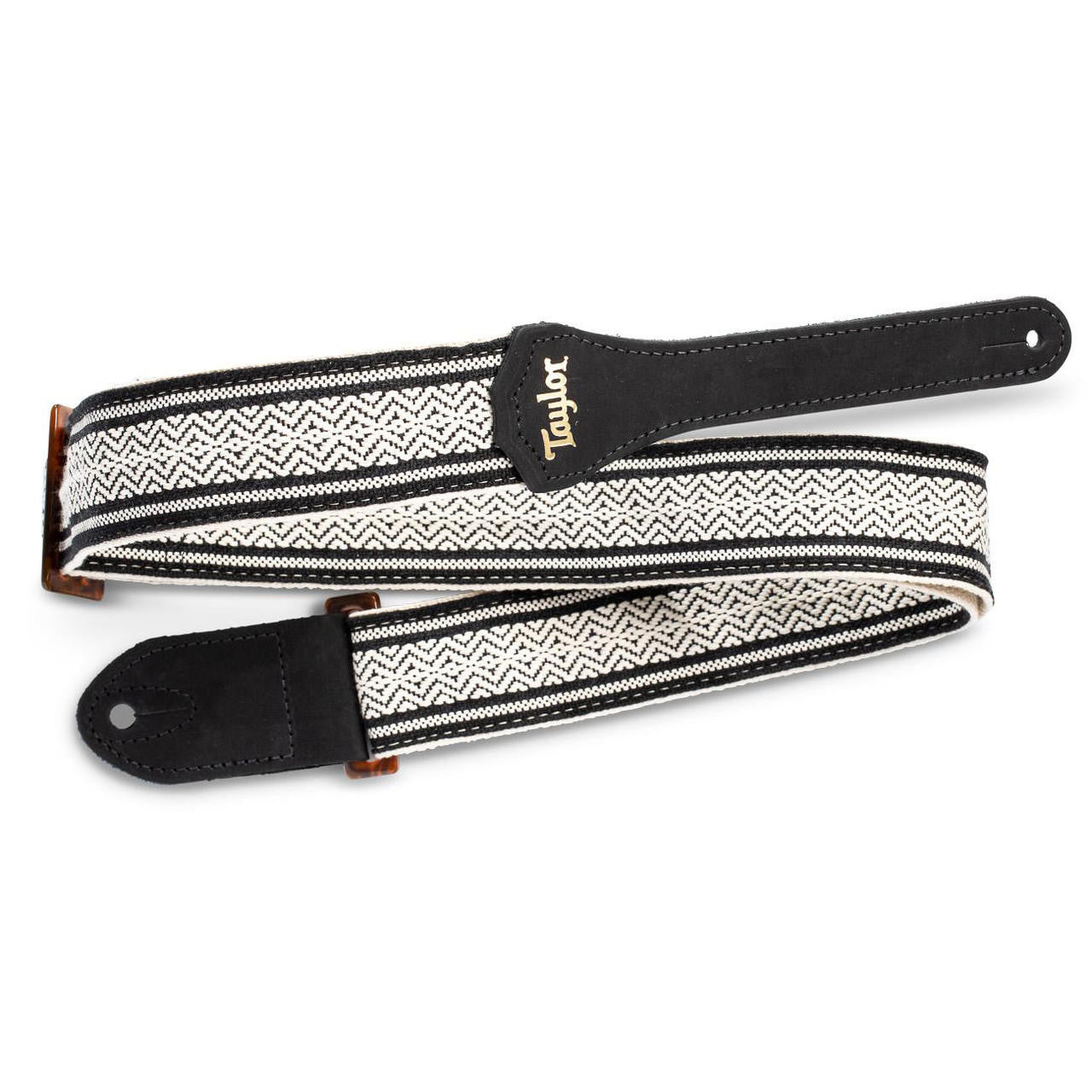 Taylor 2" Academy Jacquard Leather Guitar Strap White/Black