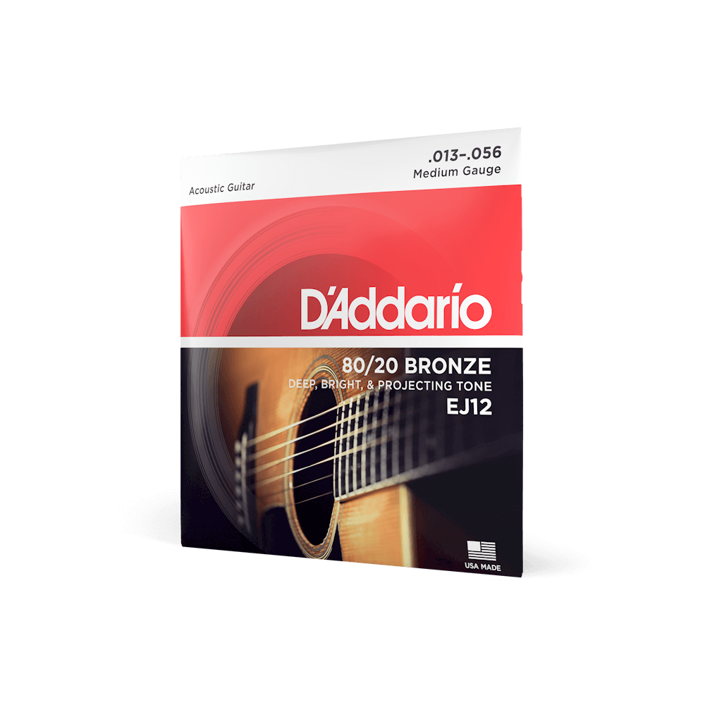 D'Addario Medium Acoustic Guitar Strings 80/20 Bronze 13-56