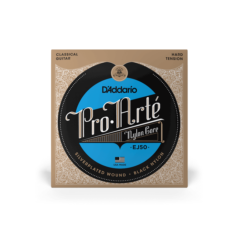 D'Addario Pro Arte EJ50 Black Nylon Hard Tension