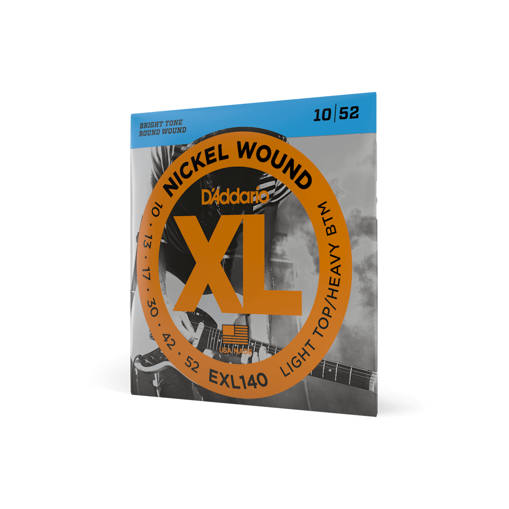 D'Addario Light Top/Heavy Bottom Electric Guitar Strings 10-52