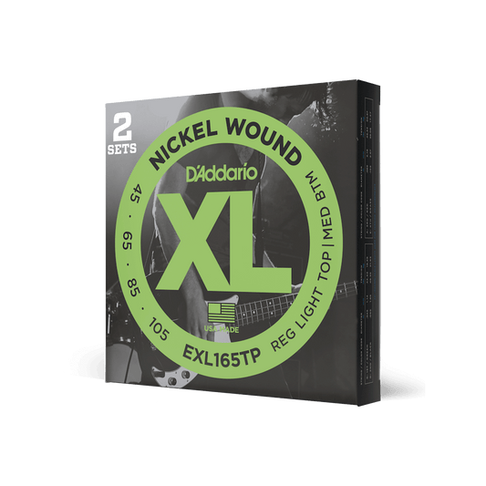 D'Addario Regular Light Top/Medium Bottom Long Scale Bass Strings 2-Pack