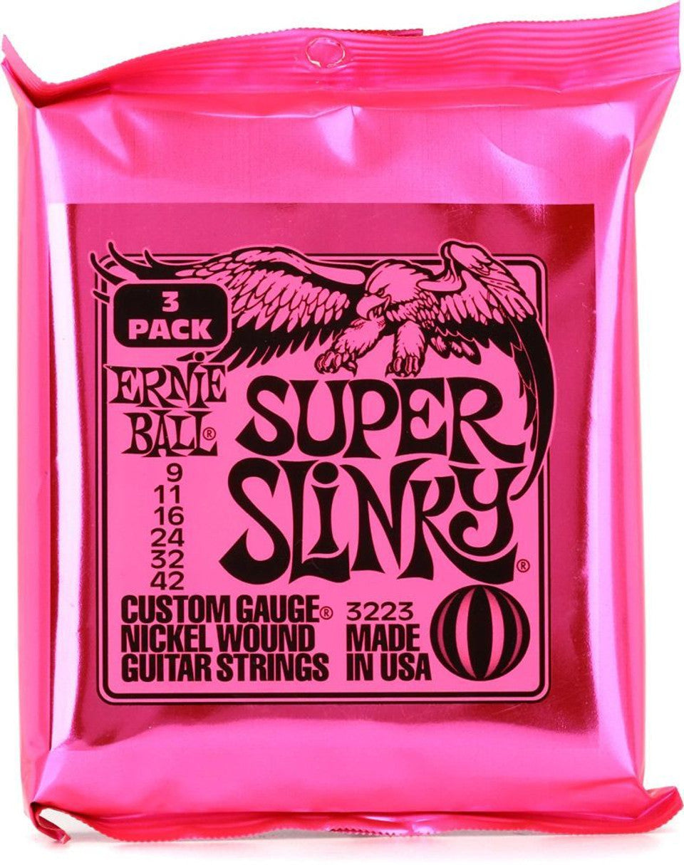 Ernie Ball Super Slinky 9-42 Strings 3 PACK
