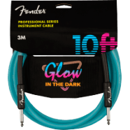 Fender Professional Series Glow in the Dark Cable, Blue, 10'
