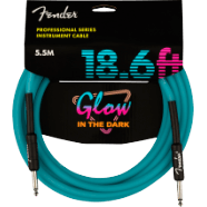 Fender Professional Glow in the Dark Cable, Blue, 18.6'