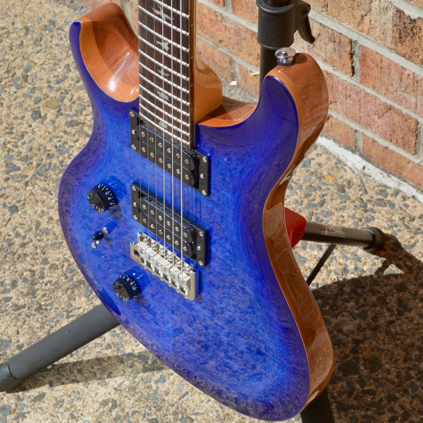 2022 PRS SE Custom 24 Lefty Faded Blue Burst