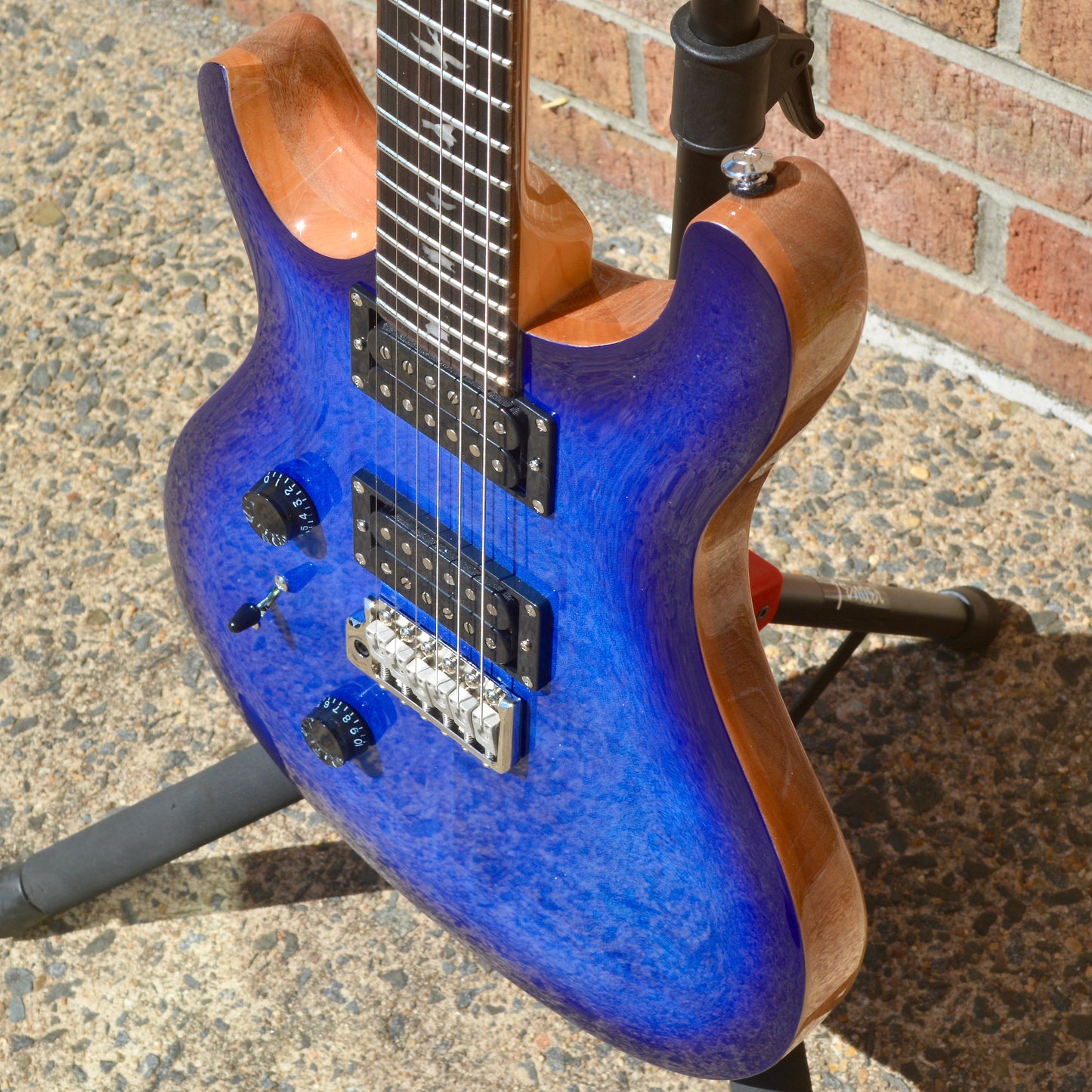 2022 PRS SE Custom 24 Lefty Faded Blue Burst