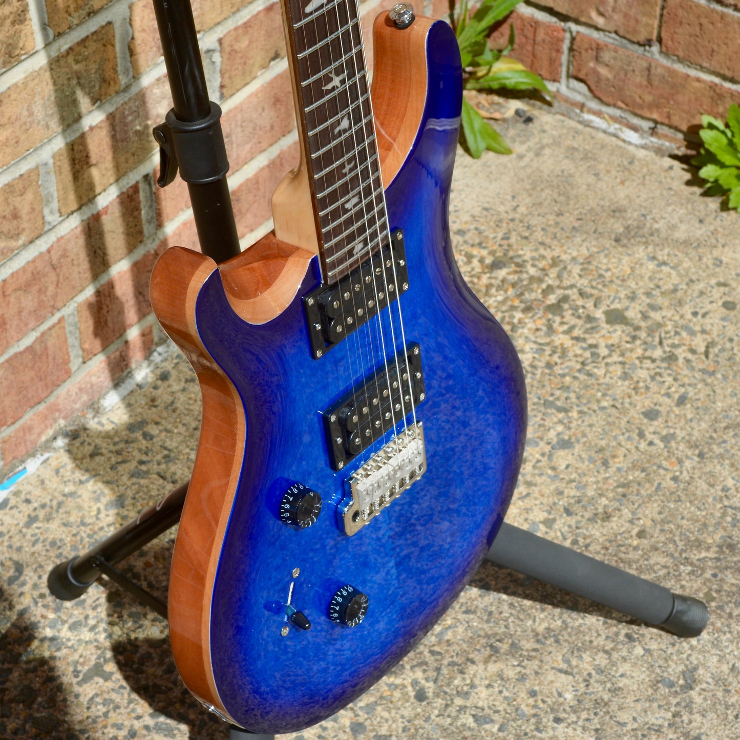 2022 PRS SE Custom 24 Lefty Faded Blue Burst