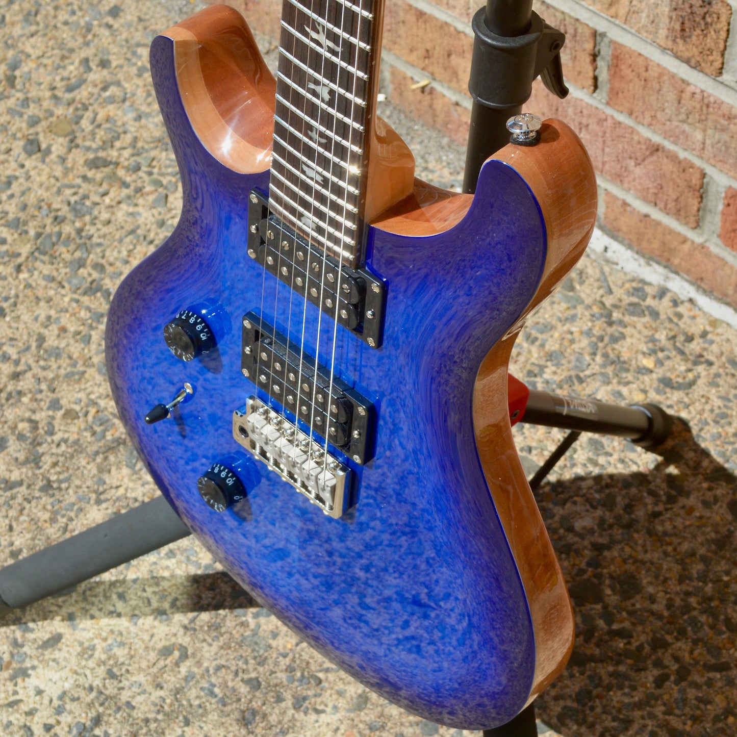 2022 PRS SE Custom 24 Lefty Faded Blue Burst