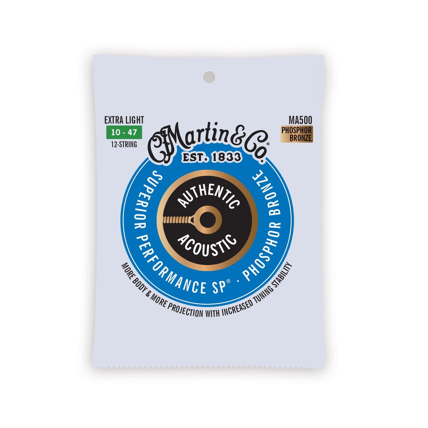 Martin Authentic Acoustic SP® Guitar Strings Phosphor Bronze MA500