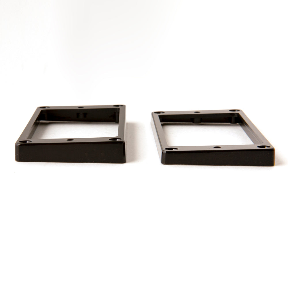 PRS SE Humbucker Pickup Rings (2), Slant, Black (Stoptail Equipped)