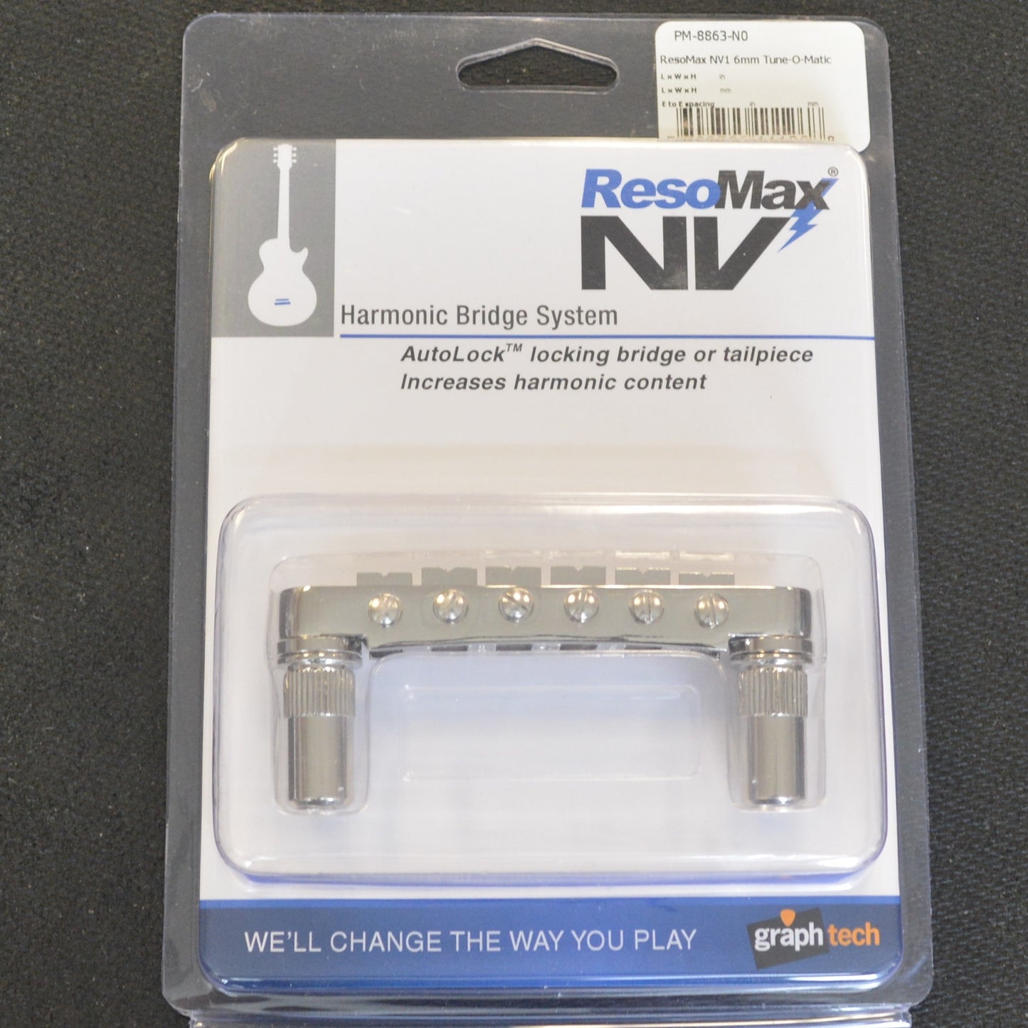 Graph Tech Resomax NV1 Tune-O-Matic 6mm Nickle