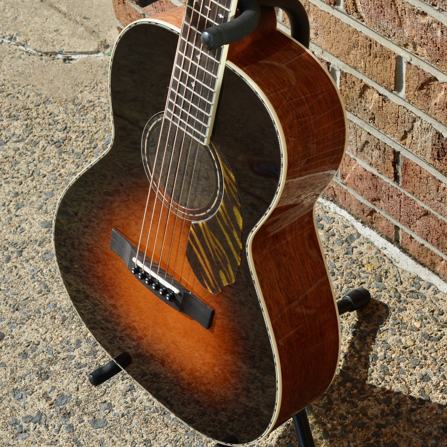 Fender PS-220E Parlor, Ovangkol Fingerboard, 3-Color Vintage Sunburst