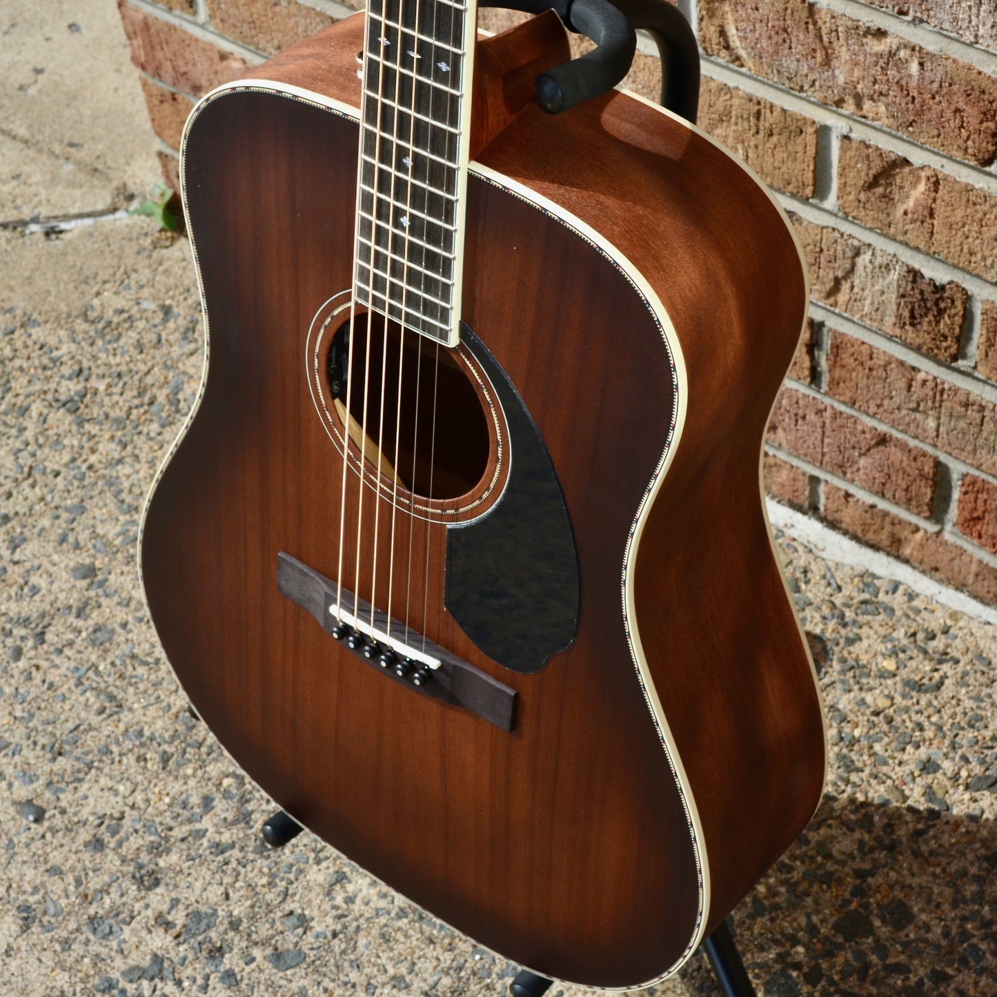 Fender PD-220E Dreadnought, All Mahogany, Ovangkol Fingerboard, Aged Cognac Burst