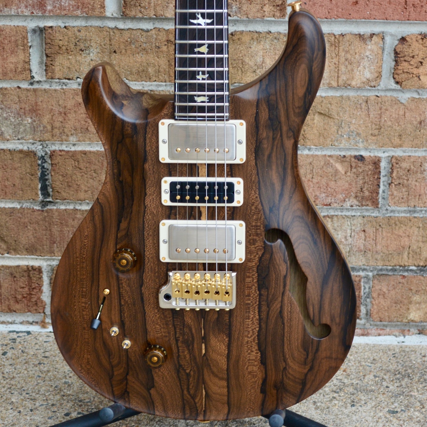 PRS Special Semi-Hollow Lefty Private Stock Ziricote // Black Limba // Brazilian Rosewood