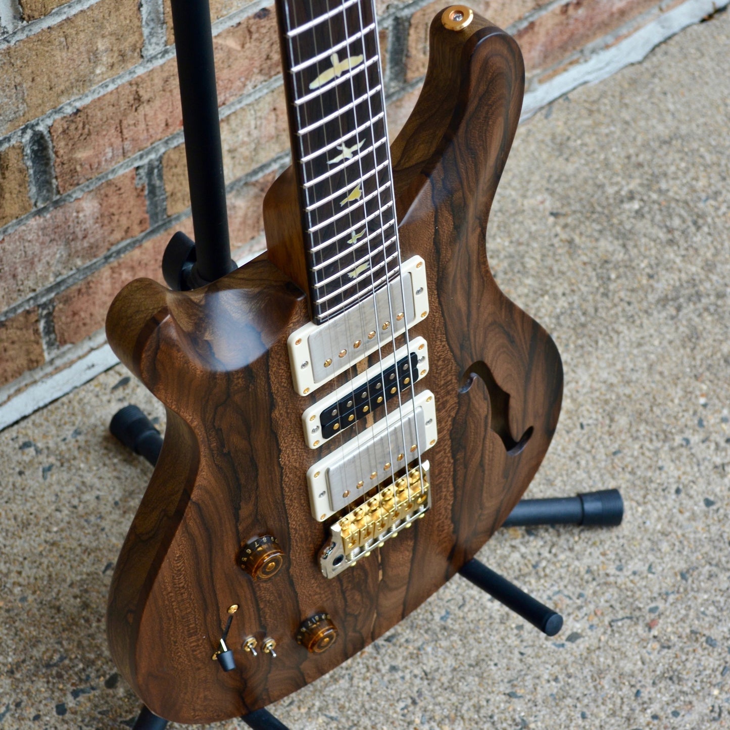 PRS Special Semi-Hollow Lefty Private Stock Ziricote // Black Limba // Brazilian Rosewood
