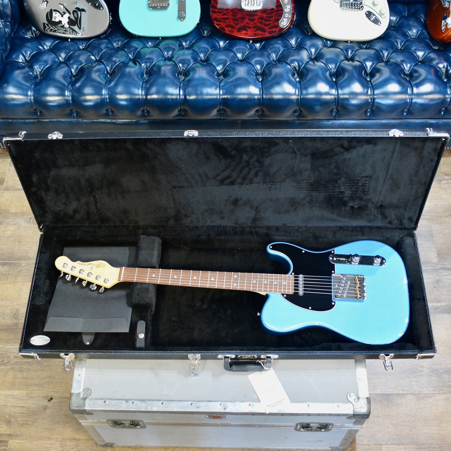 G&L Fullerton Deluxe ASAT Classic Lake Placid Blue Metallic