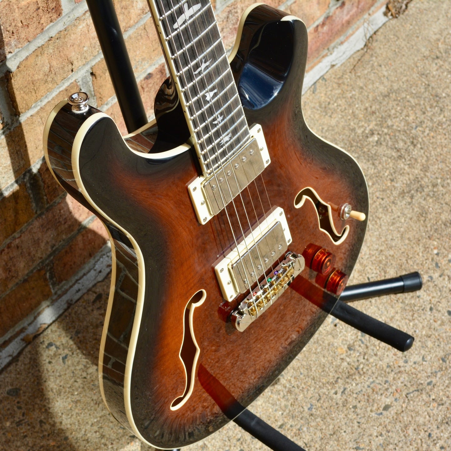 PRS SE Hollowbody II Black Gold Burst