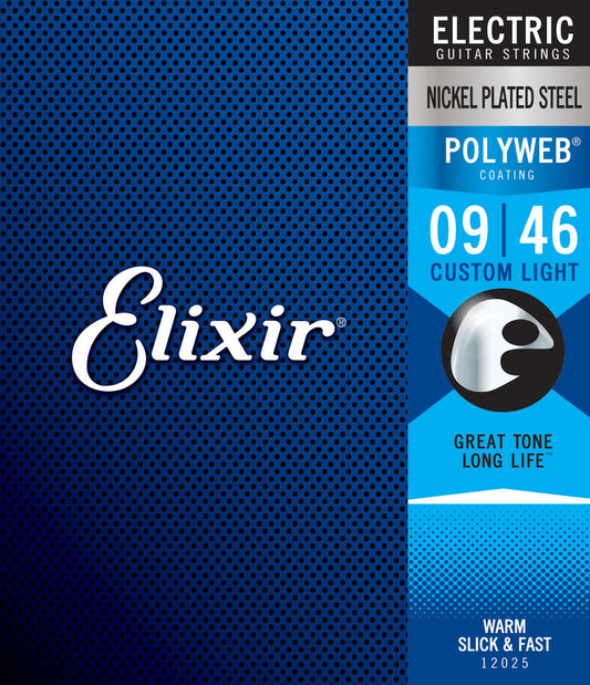 Elixir Electric Guitar Strings Polyweb Custom light 9-46