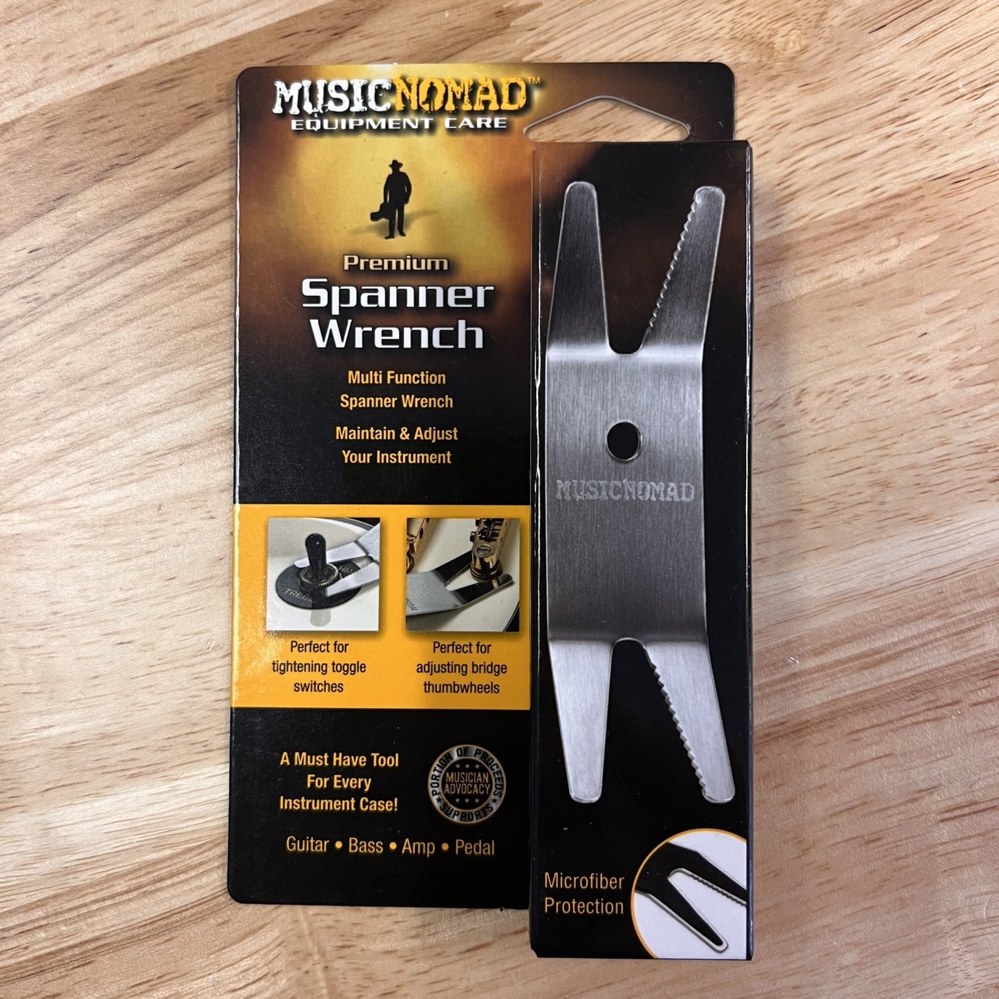 Music Nomad Premium Spanner Wrench with Microfiber Suede Backing