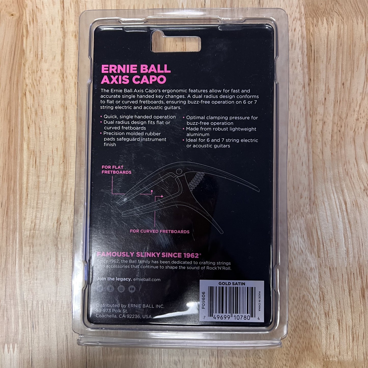 Ernie Ball Axis Capo - Gold Satin