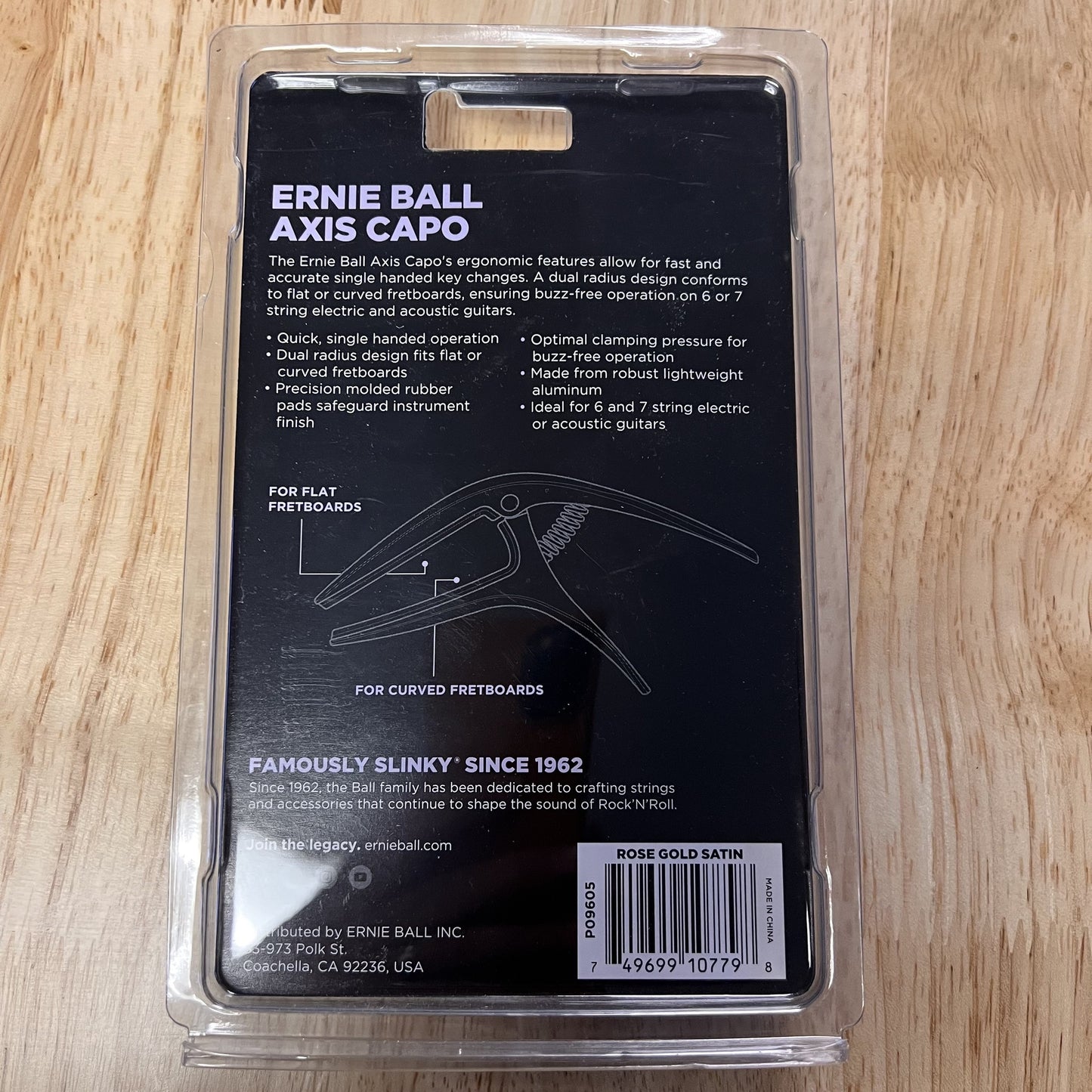Ernie Ball Axis Capo - Rose Gold